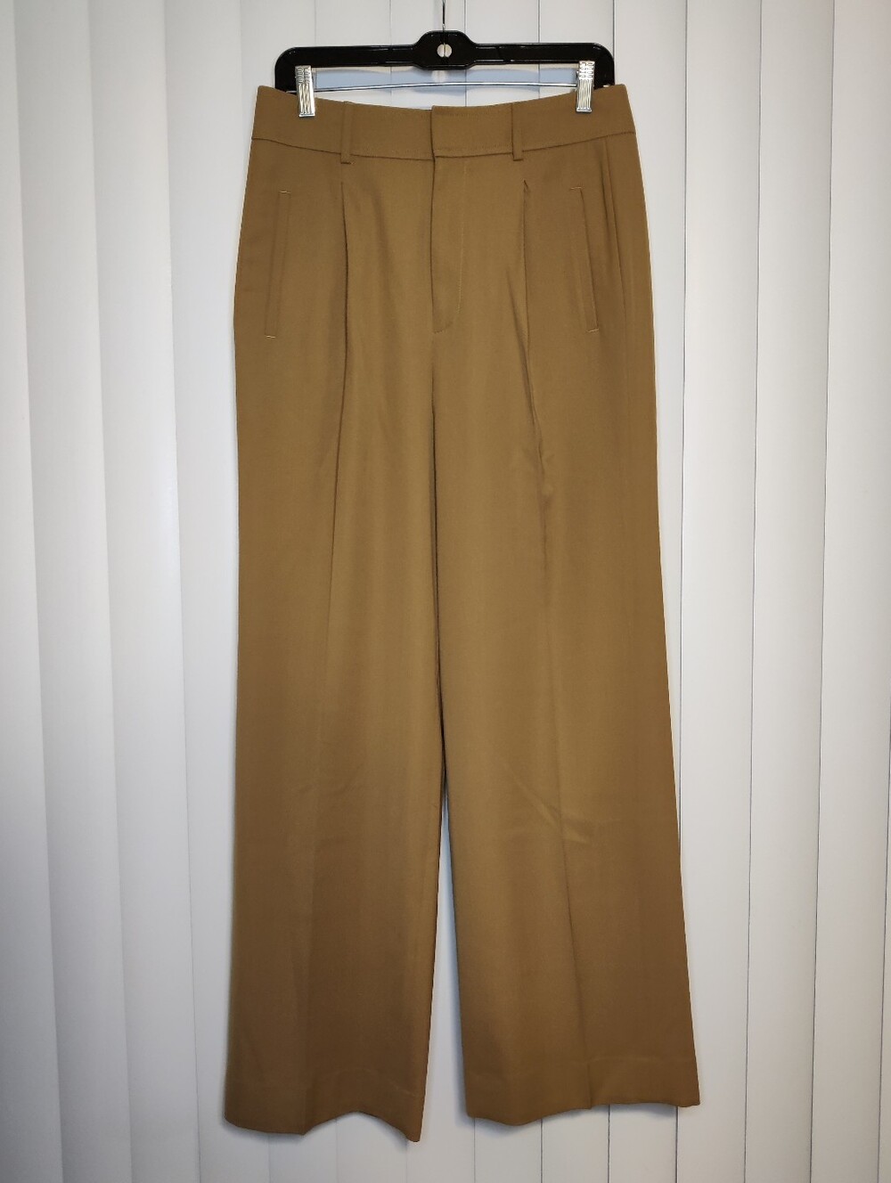 Everlane The Italian Wool Way-High Drape Pants in Camel